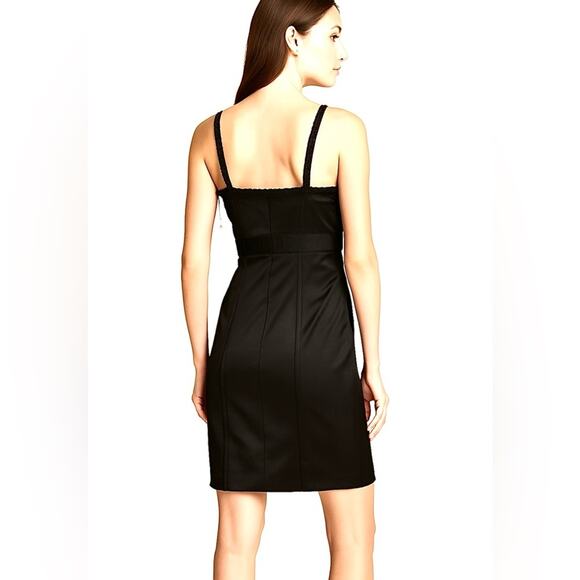 White House Black Market Black Satin Cocktail Dress – Size 00 – NWT – Fall 2010 - Picture 2 of 9